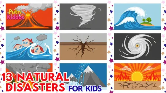 Natural Disasters for Kids Learn 13 Natural Disasters Vocabulary Earth Science Educational Video